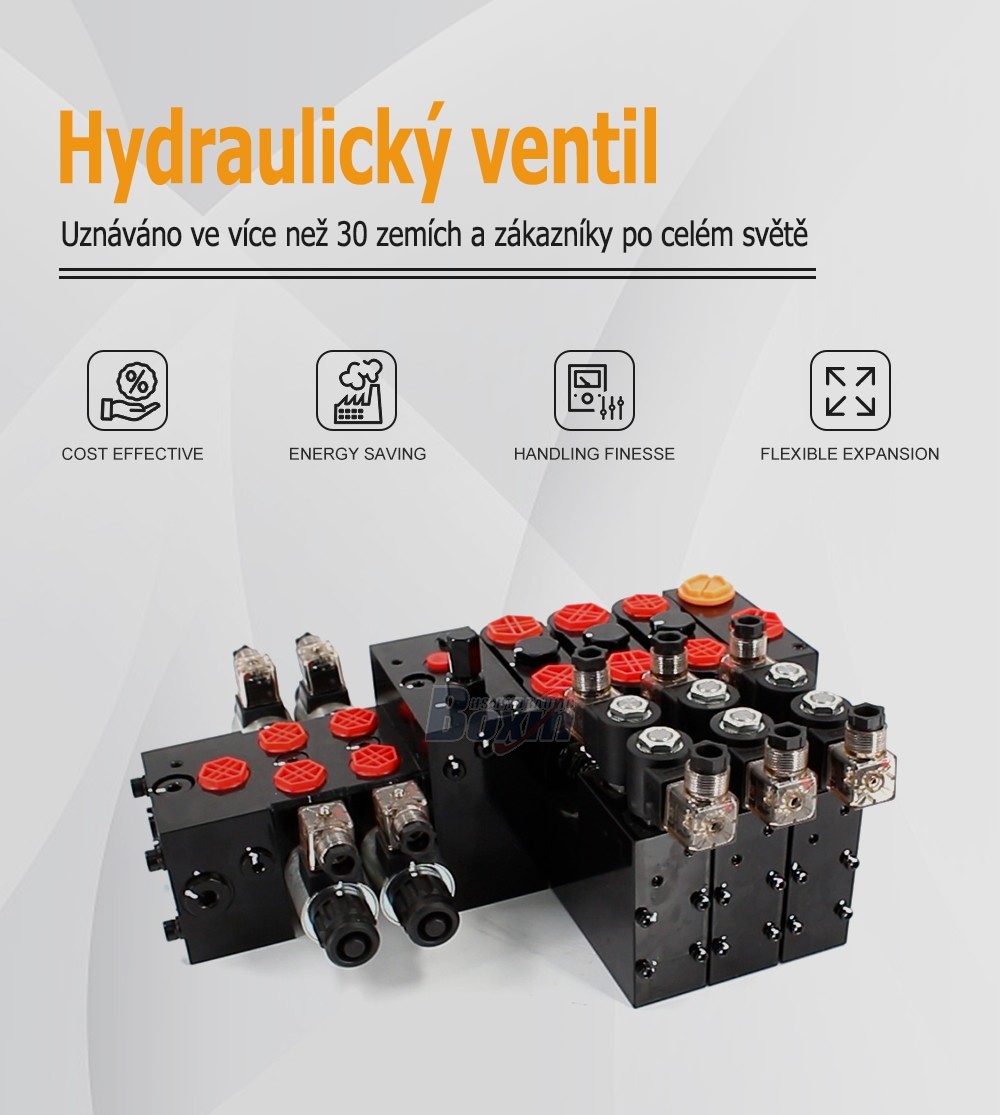 DCV100E a DCV58 Elektrohydraulický a solenoidový 6 cívek Sekční směrový ventil